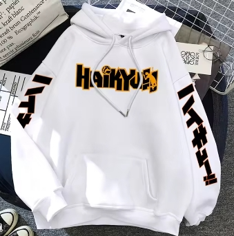 Japan Anime Haikyuu Manga Prints Men's Hoodies New Fashion Hoody Hip Hop Fleece Sweatshirts Pullover Crew Neck Clothing Cute Men