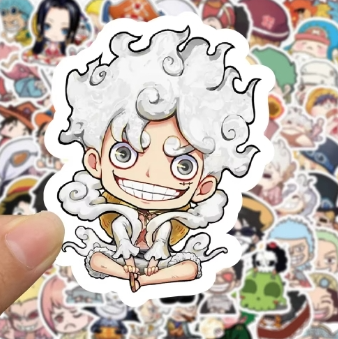 10/30/50/100pcs Anime ONE PIECE Luffy Gear Fifth Chibi Stickers Kawaii Kids Cartoon Decoration Decals Waterproof DIY Sticker Toy